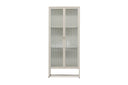 Kommode/Vitrine Lenora – Beige, Modern-Classy mit Retro-Akzent