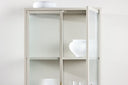 Kommode/Vitrine Lenora – Beige, Modern-Classy mit Retro-Akzent