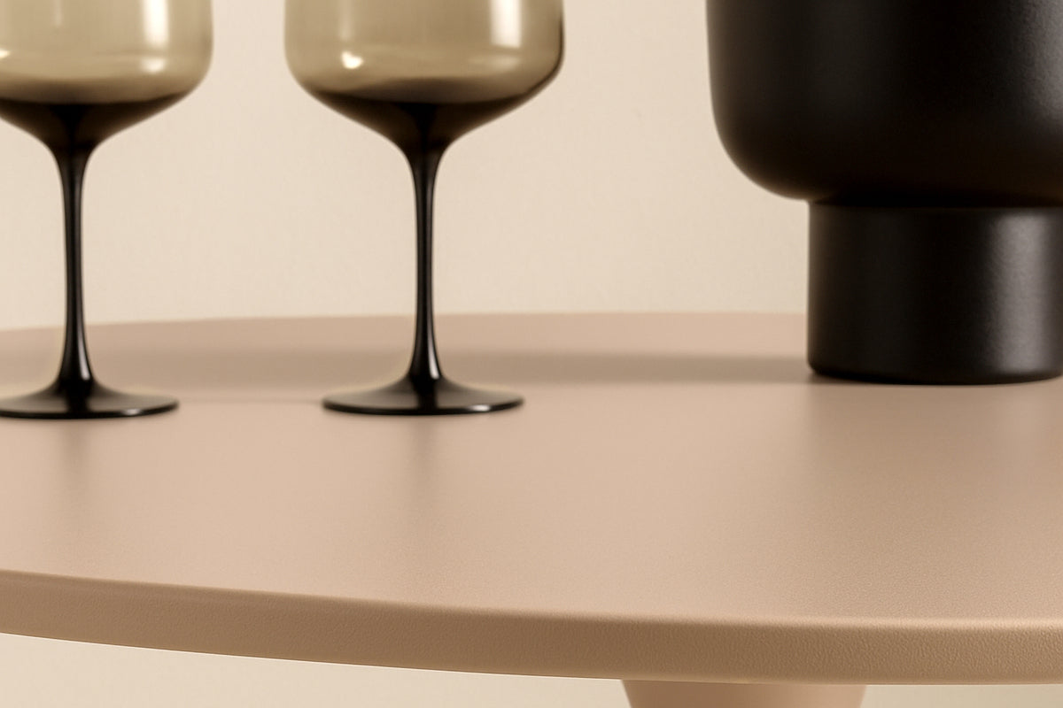 Eettafel Glade – Ronde eettafel in Beige (Ø 100 cm)