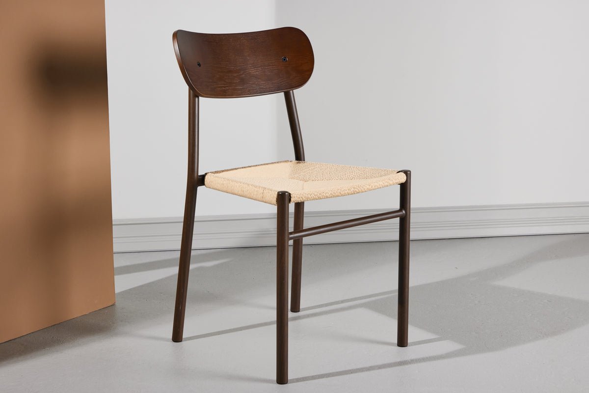 2-delige set - stoel Pam in keuze uit groen of bruin