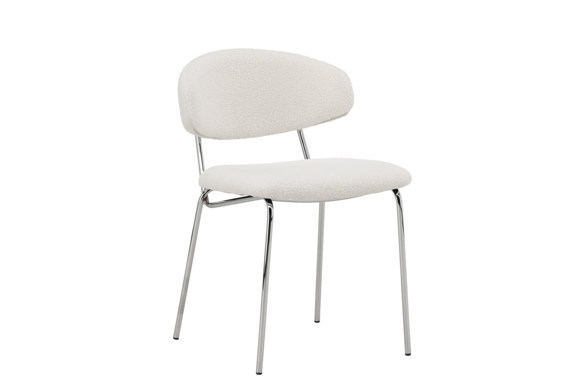 2-delige set - stoel Seville met bouclé-bekleding voor warmte en structuur