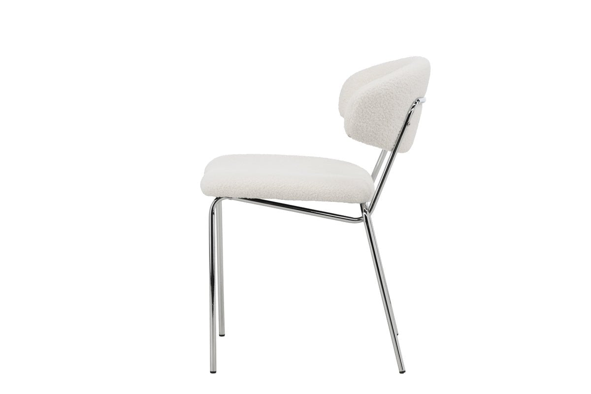 2-delige set - stoel Seville met bouclé-bekleding voor warmte en structuur