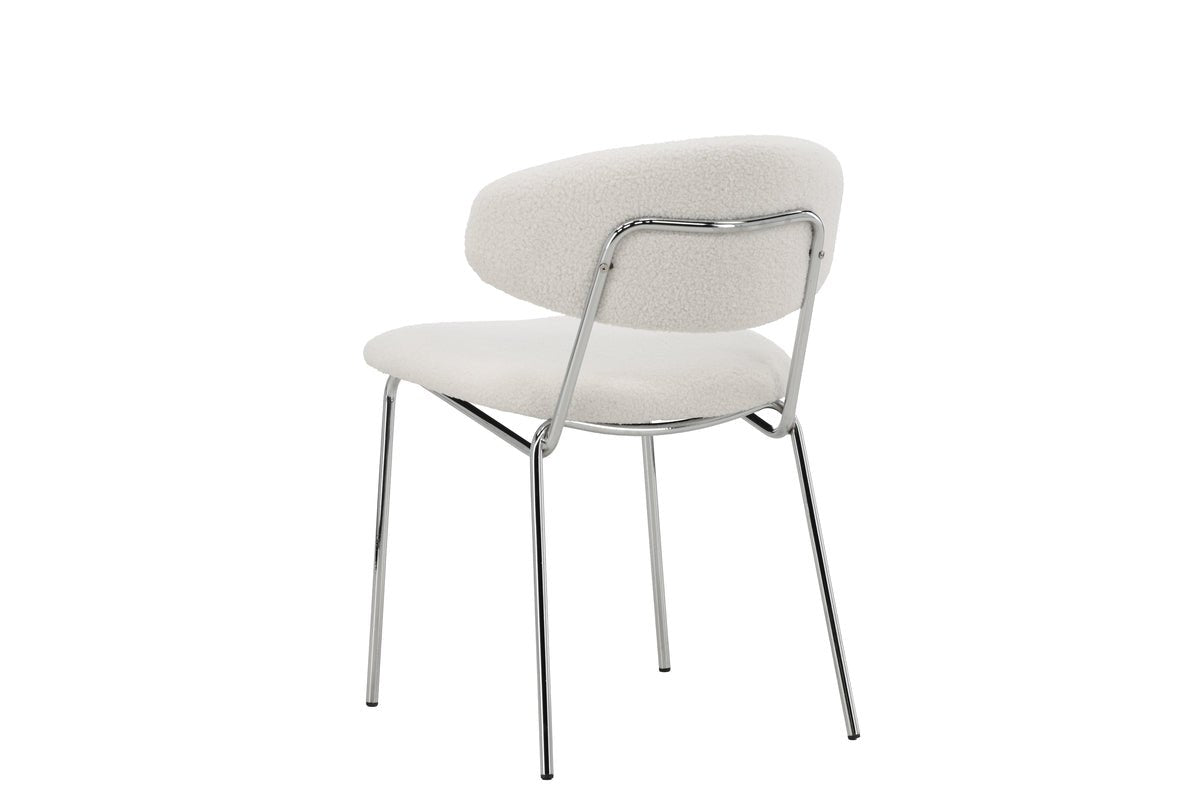 2-delige set - stoel Seville met bouclé-bekleding voor warmte en structuur