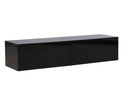 Designer TV-Lowboard Noirra – zwevend design in Zwart