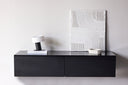 Designer TV-Lowboard Noirra – zwevend design in Zwart