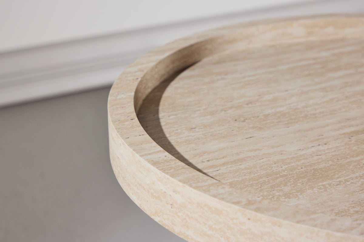 Bijzettafel Tavira – Ø60 cm in Beige