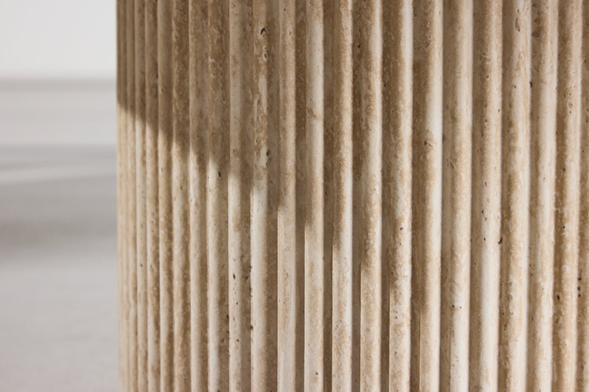 Table basse Belize - en Beige avec un bord haut