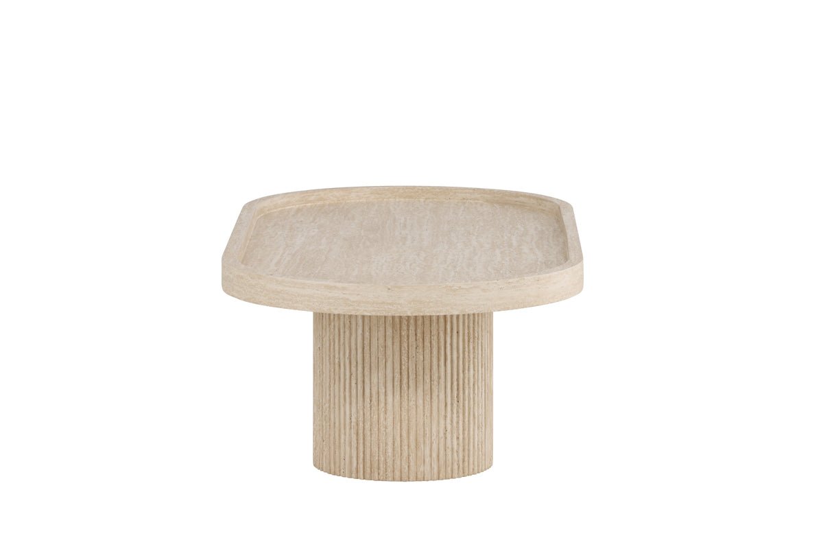 Table basse Belize - en Beige avec un bord haut