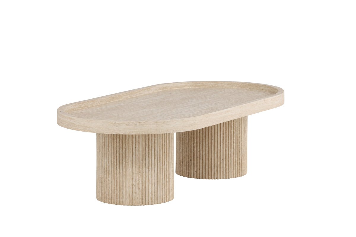 Table basse Belize - en Beige avec un bord haut