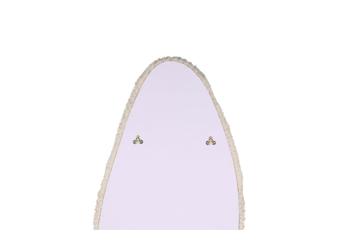 Spiegel Rachel - in Beige met kunstvachtlijst