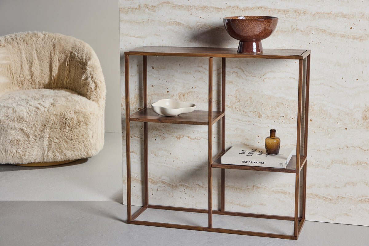 Regal Sorano – étagère autoportante en aspect noyer