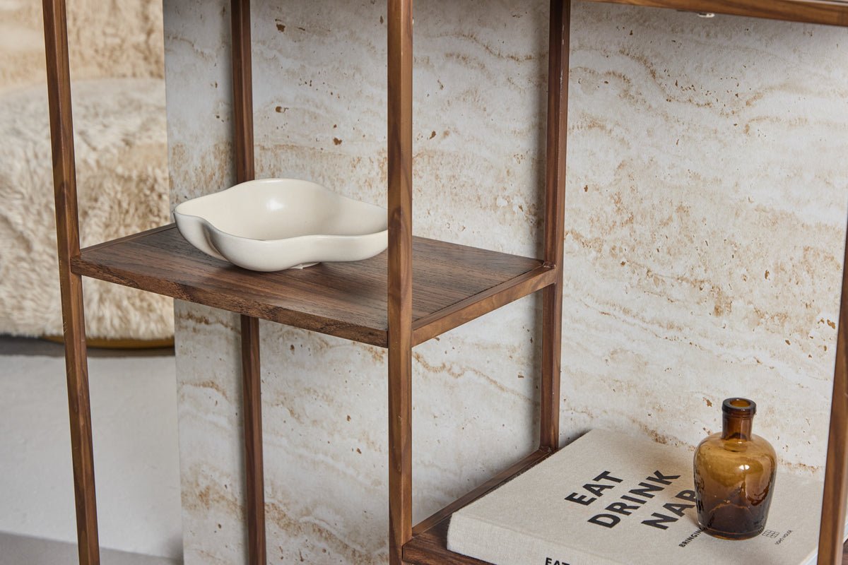 Regal Sorano – étagère autoportante en aspect noyer