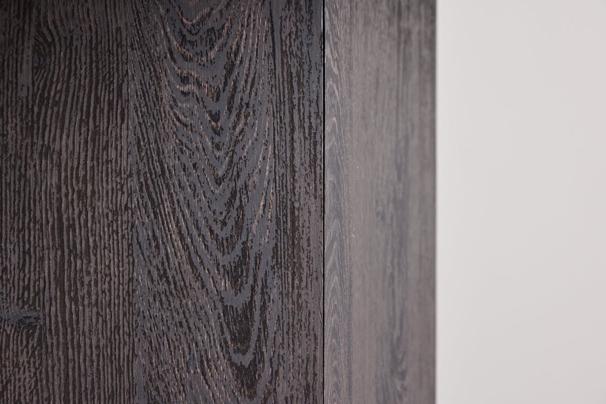 Esstisch Agesta - runder Esstisch mit Tischplatte in Hellgrau, Mokka und Schwarz