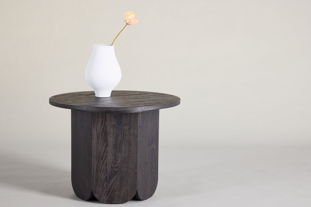 Salontafel Keralo - stijlvolle ronde tafel in houtlook