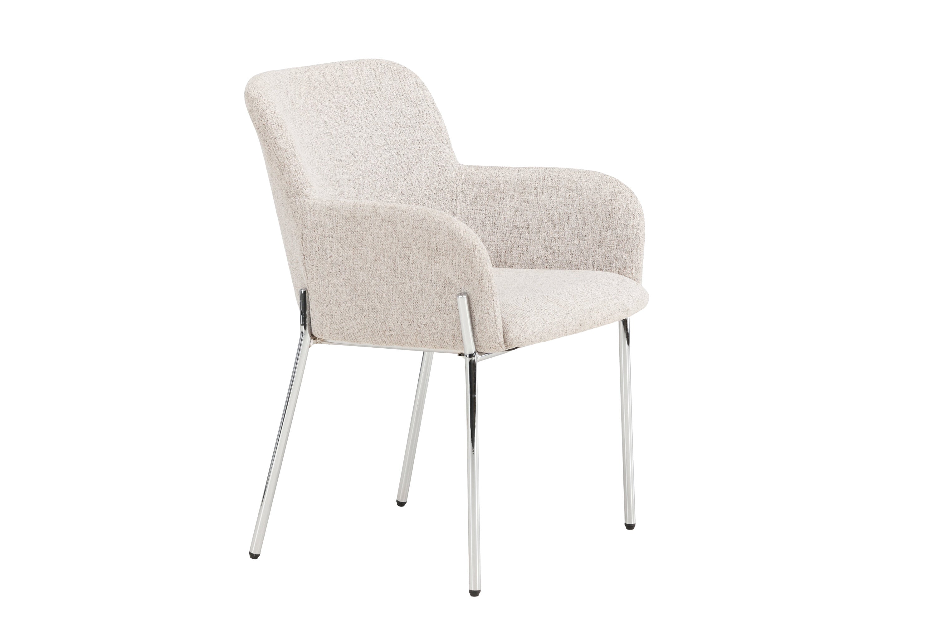 Stoel Helora in Beige van polyester-linnen