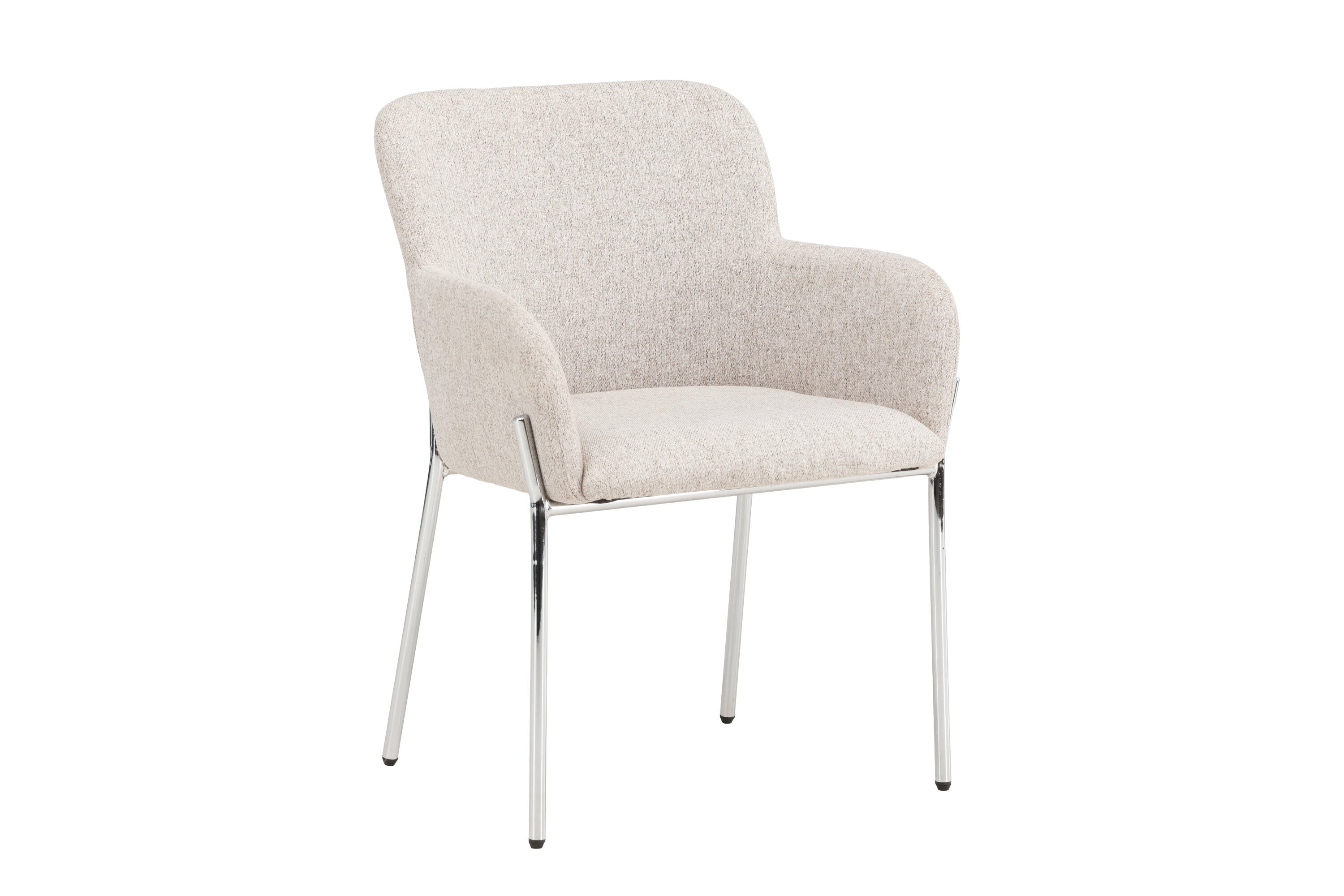 Stoel Helora in Beige van polyester-linnen