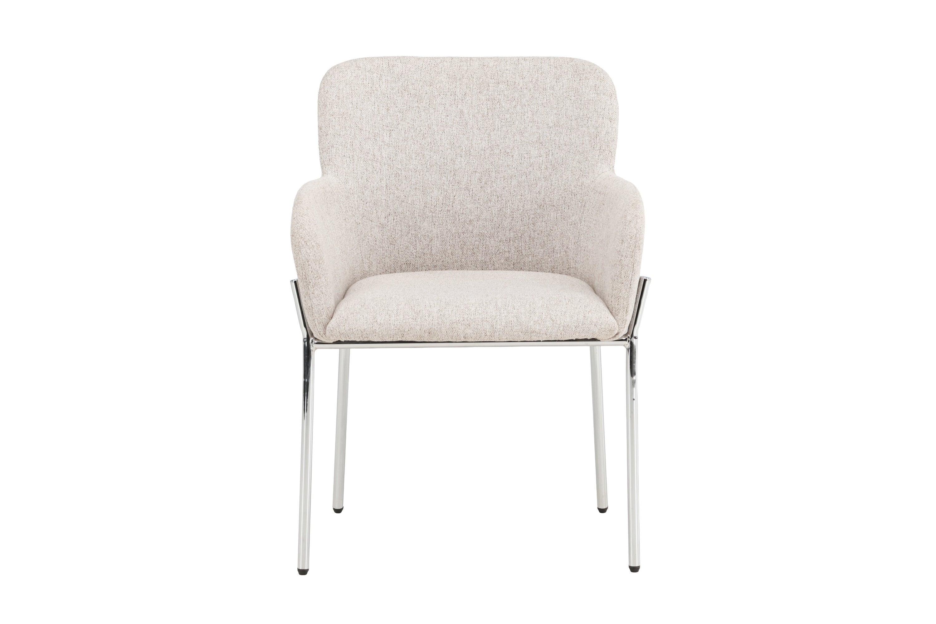 Stoel Helora in Beige van polyester-linnen