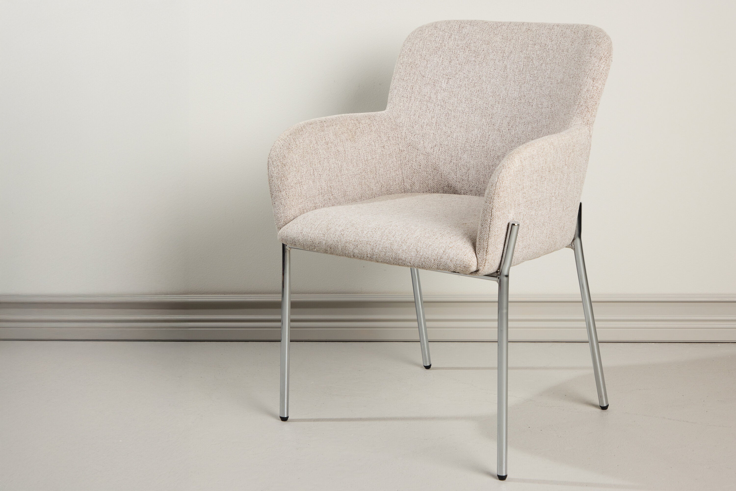 Stoel Helora in Beige van polyester-linnen