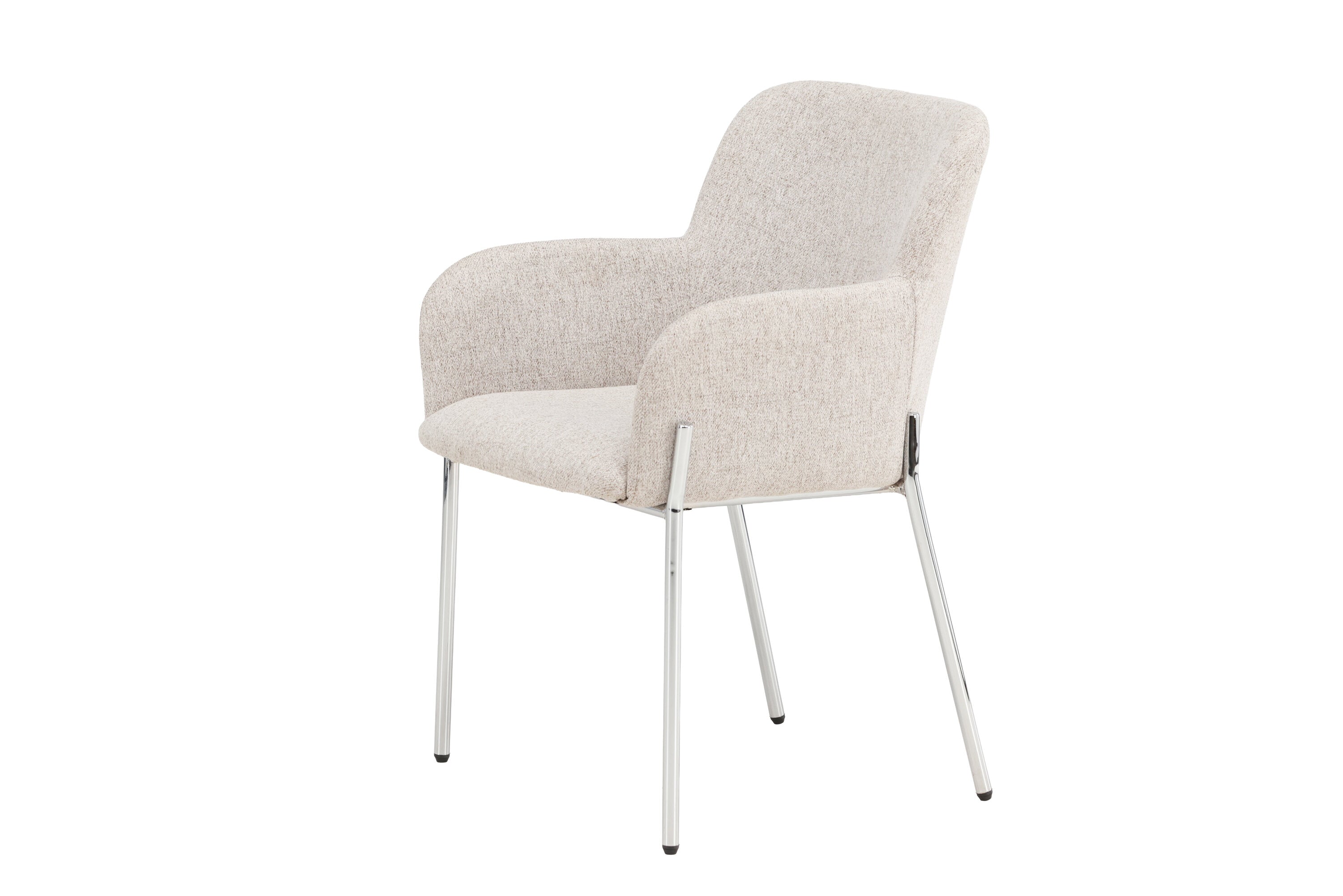 Stoel Helora in Beige van polyester-linnen