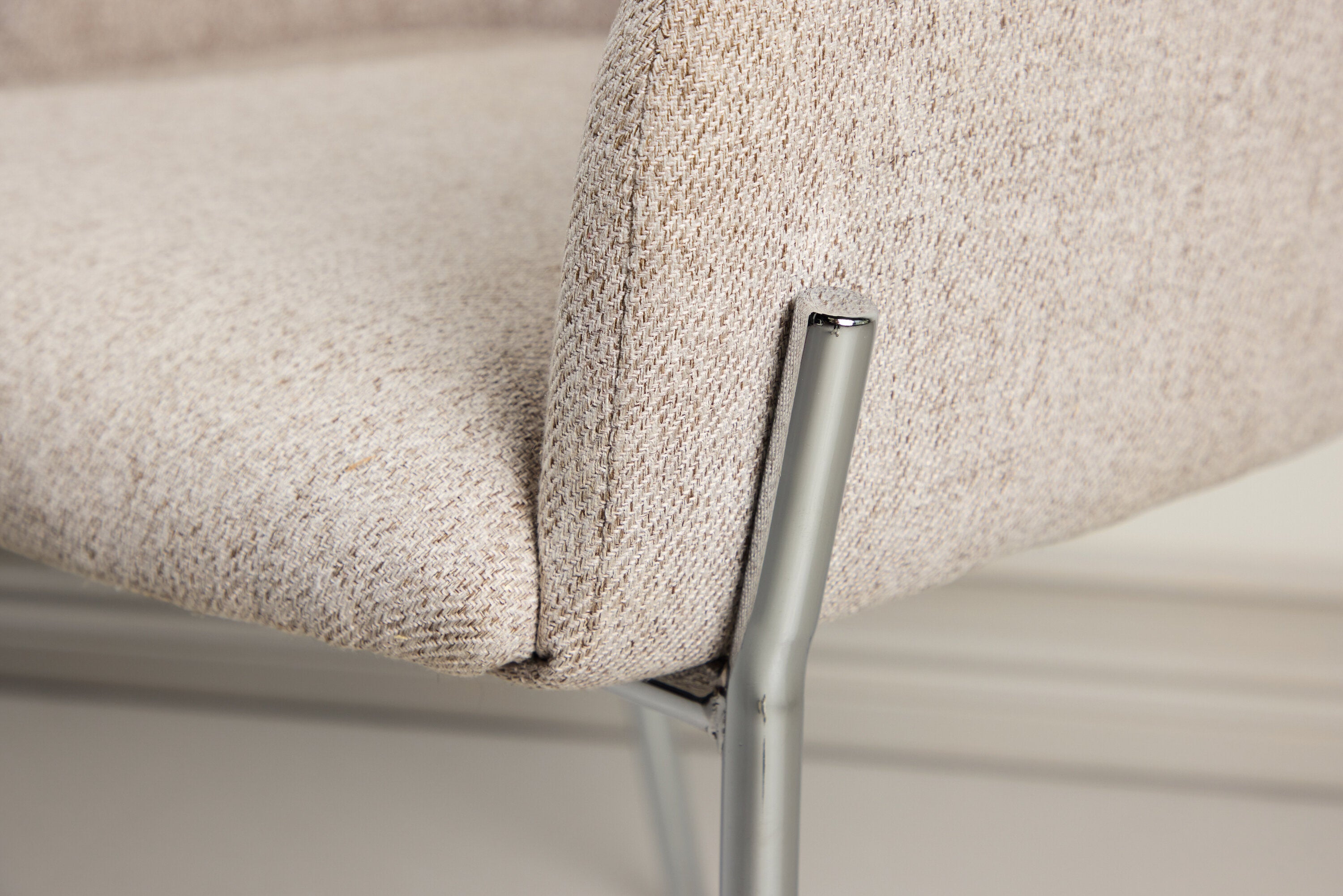 Stoel Helora in Beige van polyester-linnen