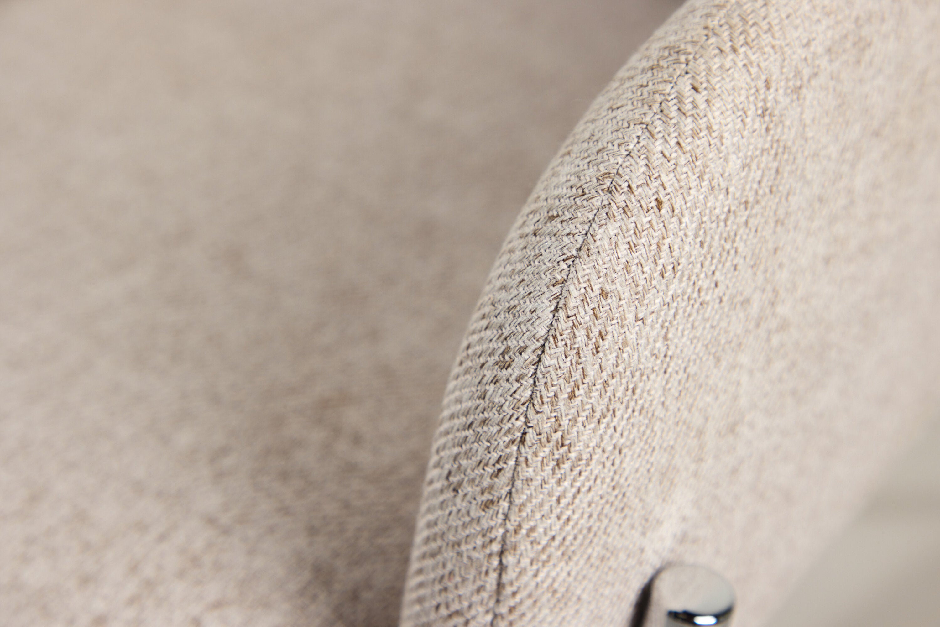 Stoel Helora in Beige van polyester-linnen