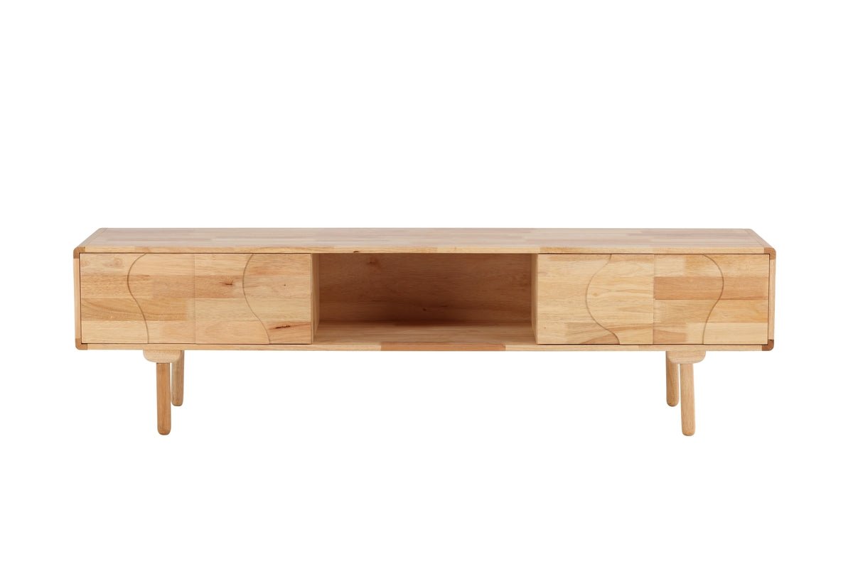 Commode Janice - Buffet de 200 cm en bois d'hévéa