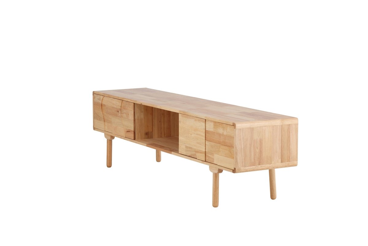 Commode Janice - Buffet de 200 cm en bois d'hévéa