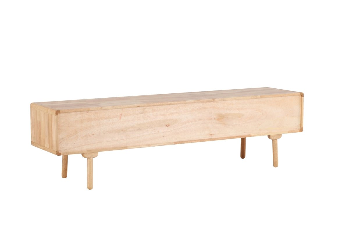 Commode Janice - Buffet de 200 cm en bois d'hévéa