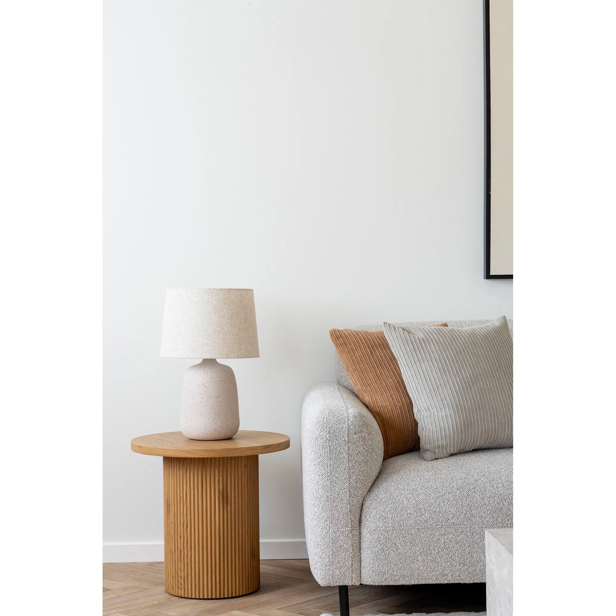 Tafellamp „Carmelo“ – Zandstructuur in moderne look