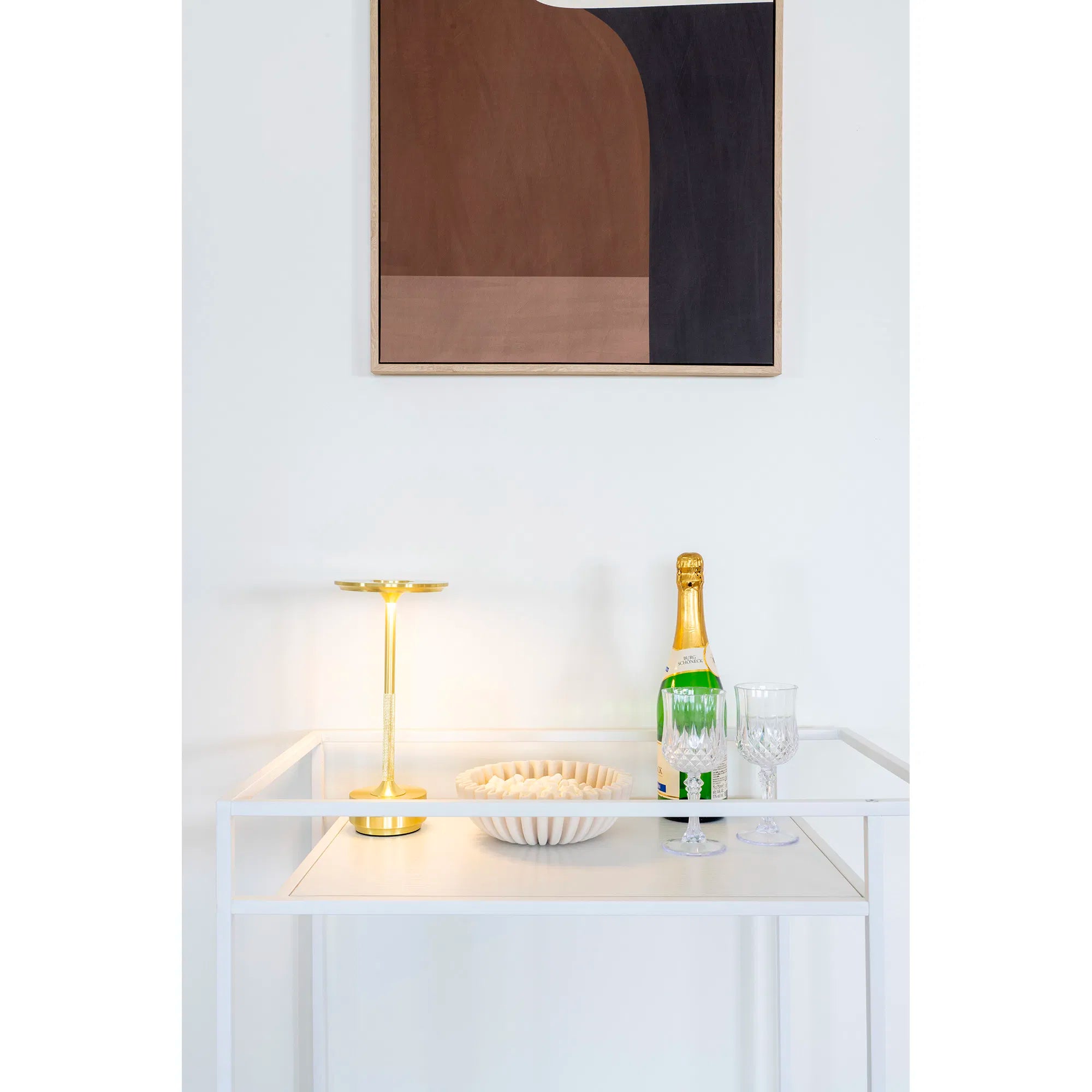 Lampe de table « Ardena » – Élégance en or, argent et noir