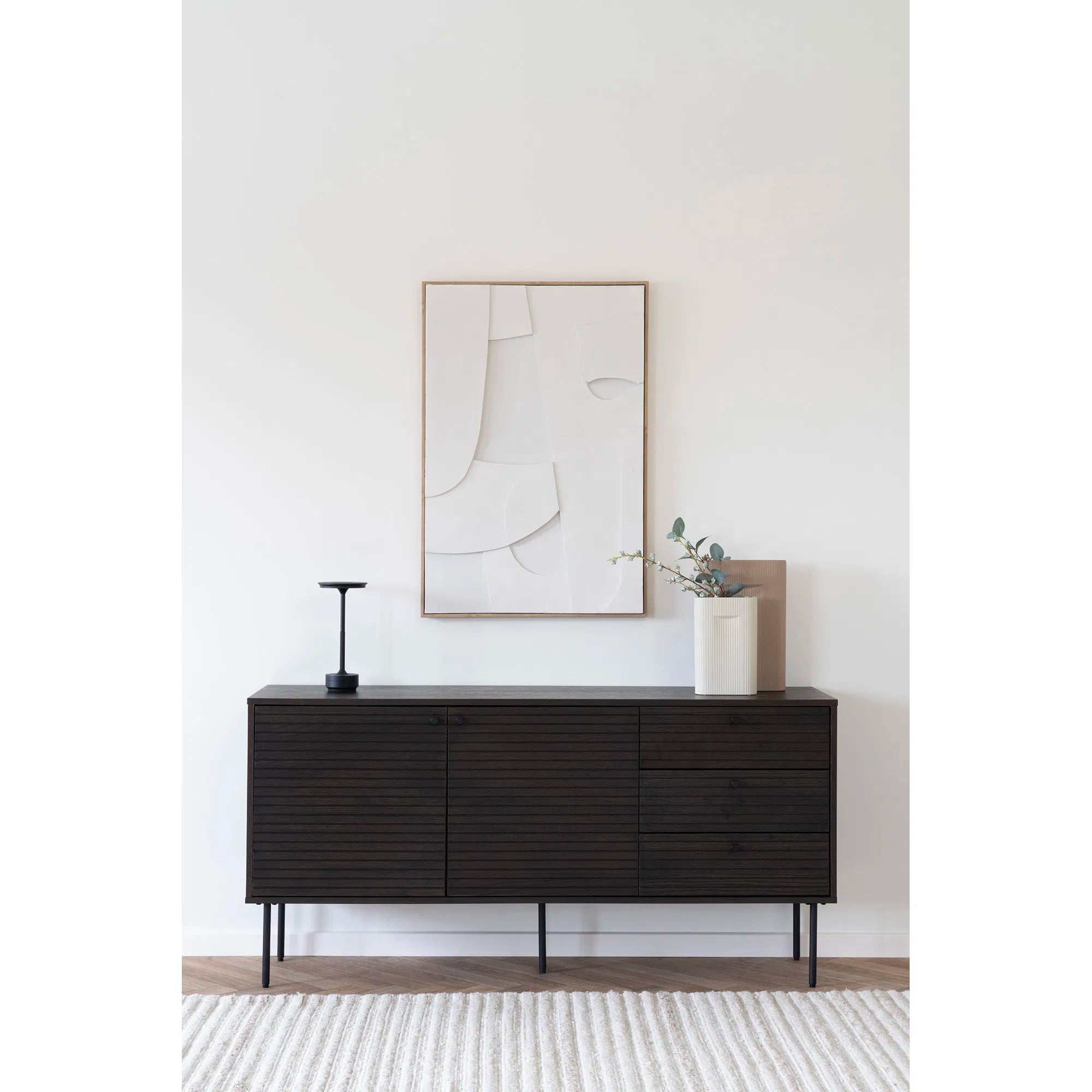 Lampe de table « Ardena » – Élégance en or, argent et noir