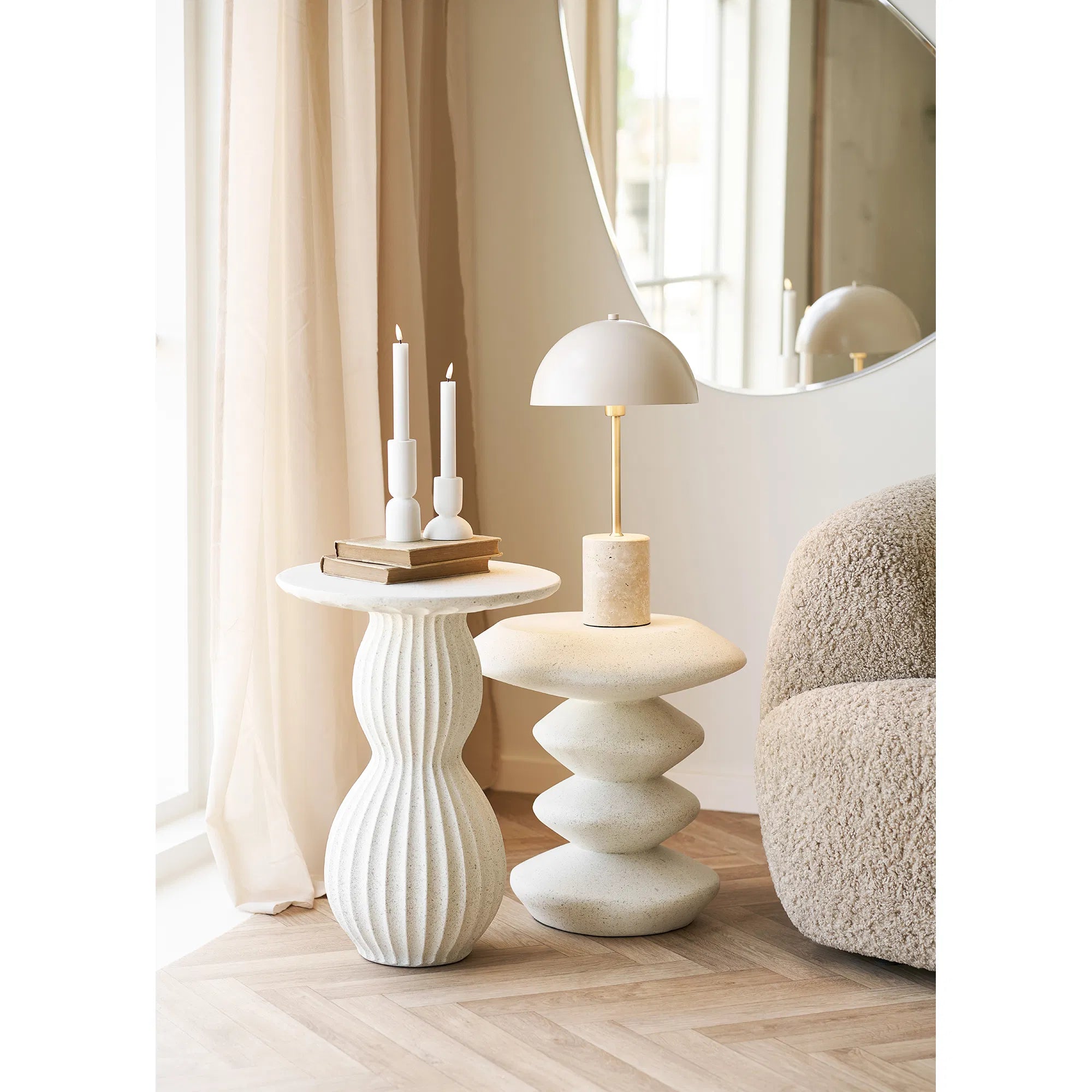 Lampe de table « Lucente » – Combinaison élégante de marbre et de Métal