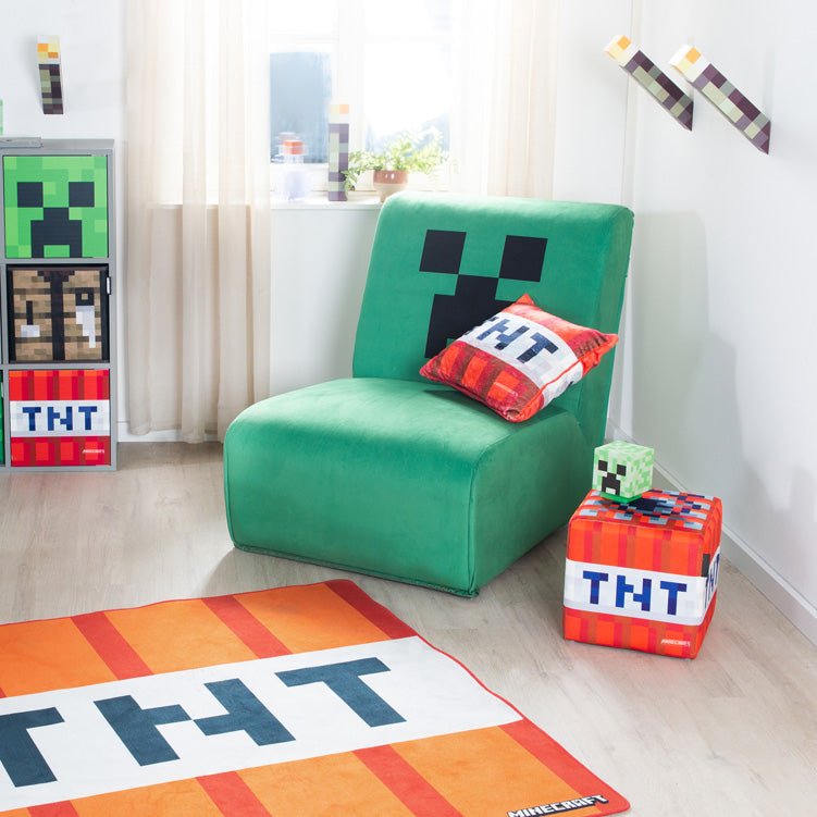 Minecraft Drehsessel „Creeper“ – mit 360° Drehfunktion & Polsterung