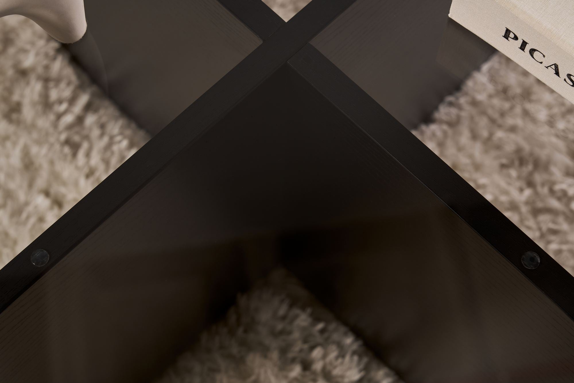 Table basse Rovida - avec plateau en verre rond en 2 variantes