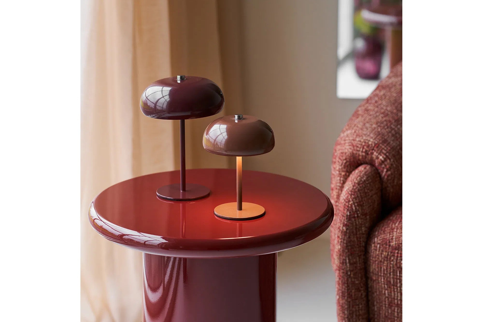 Tafellamp Solmera - elegant ontwerp in Bruin