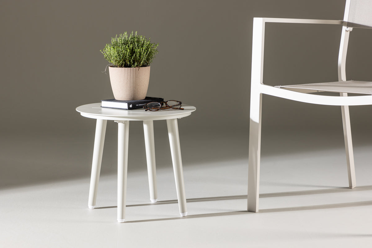 Table d'appoint de jardin Amman - Ø40 en couleur Beige