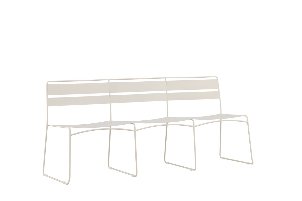 Banc de jardin Linda - en acier beige