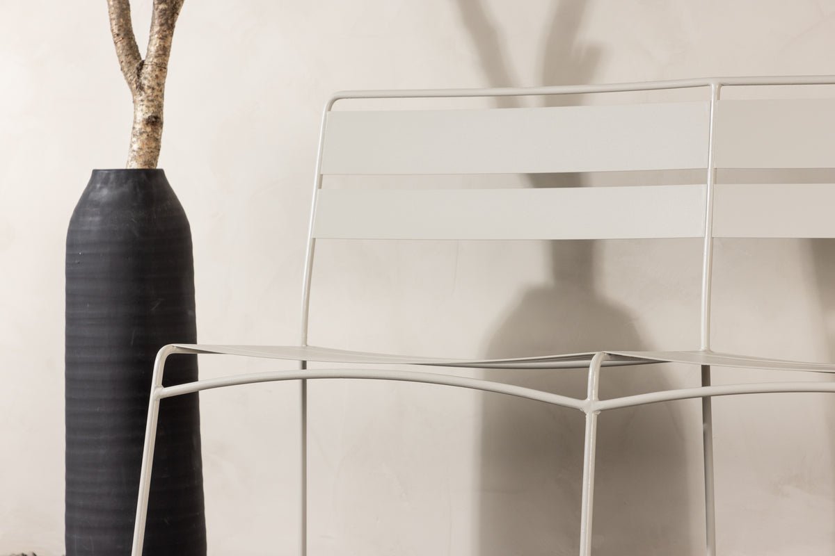 Banc de jardin Linda - en acier beige