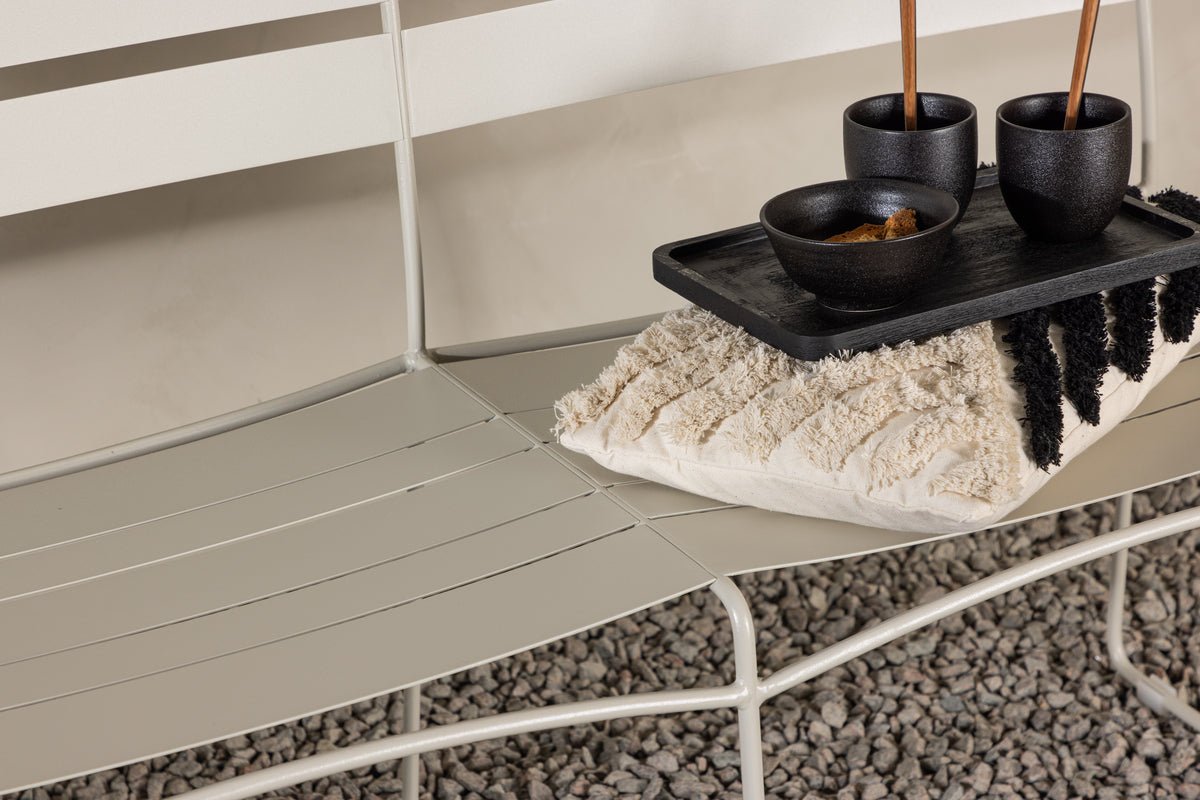 Banc de jardin Linda - en acier beige