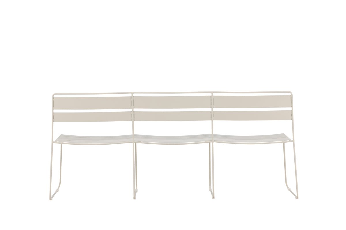 Banc de jardin Linda - en acier beige