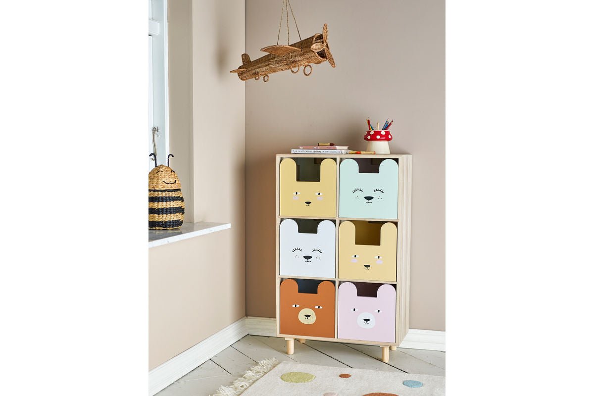 Kinderboekenplank „Linus“ met laden – Kleurrijk ontwerp