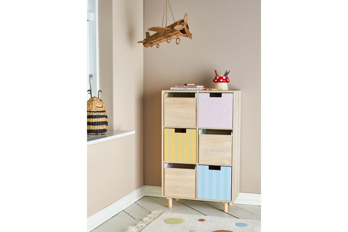 Kinderboekenplank „Linus“ met laden – Kleurrijk ontwerp