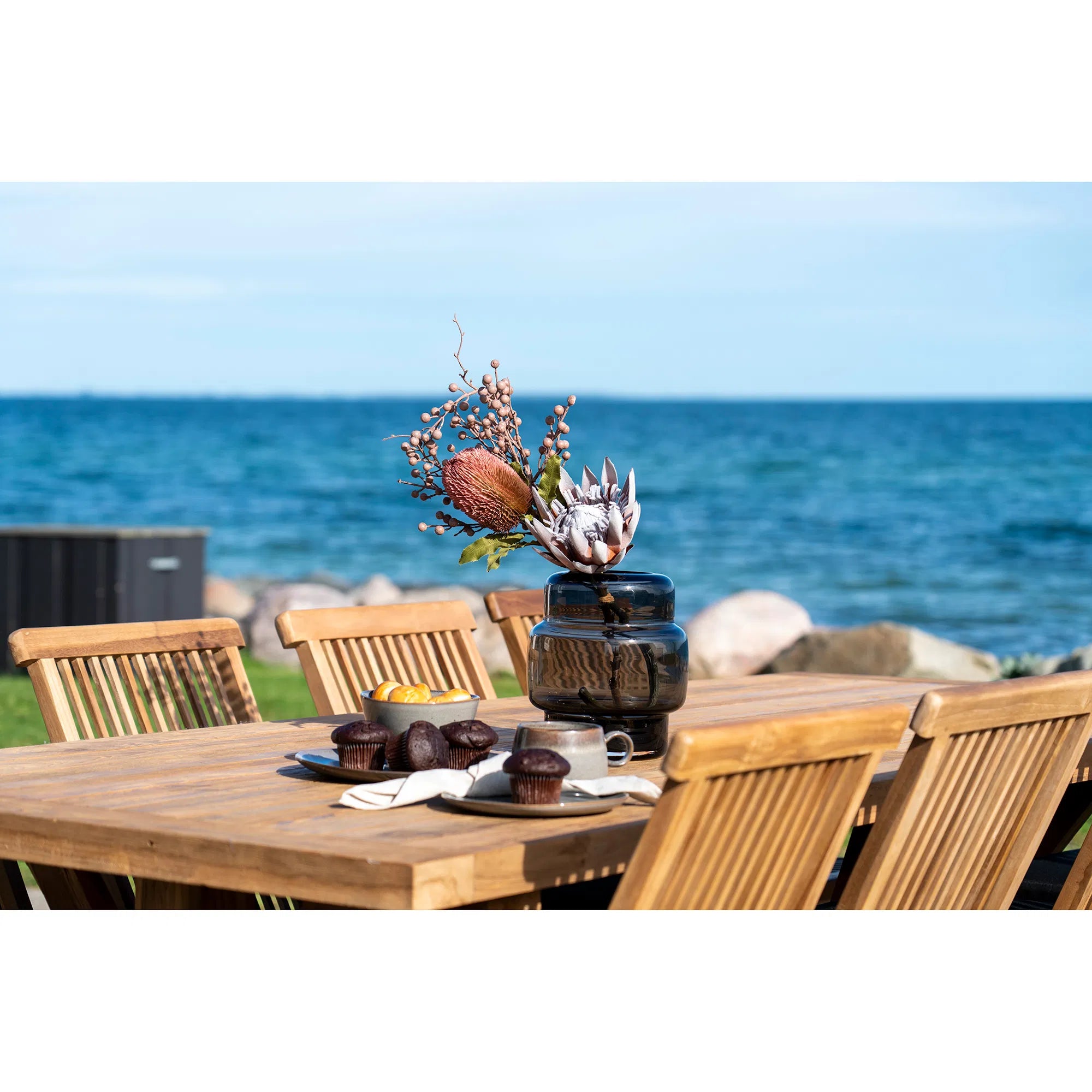Table de jardin Goliath – Teck, 240 × 100 cm