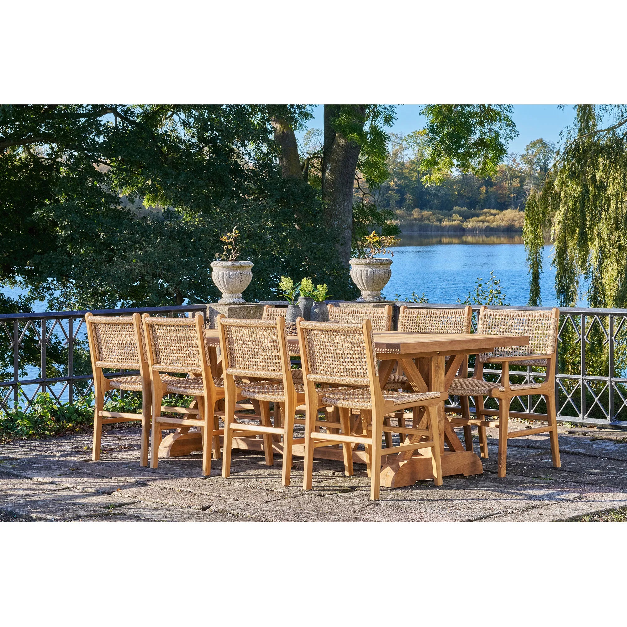 Table de jardin Goliath – Teck, 240 × 100 cm