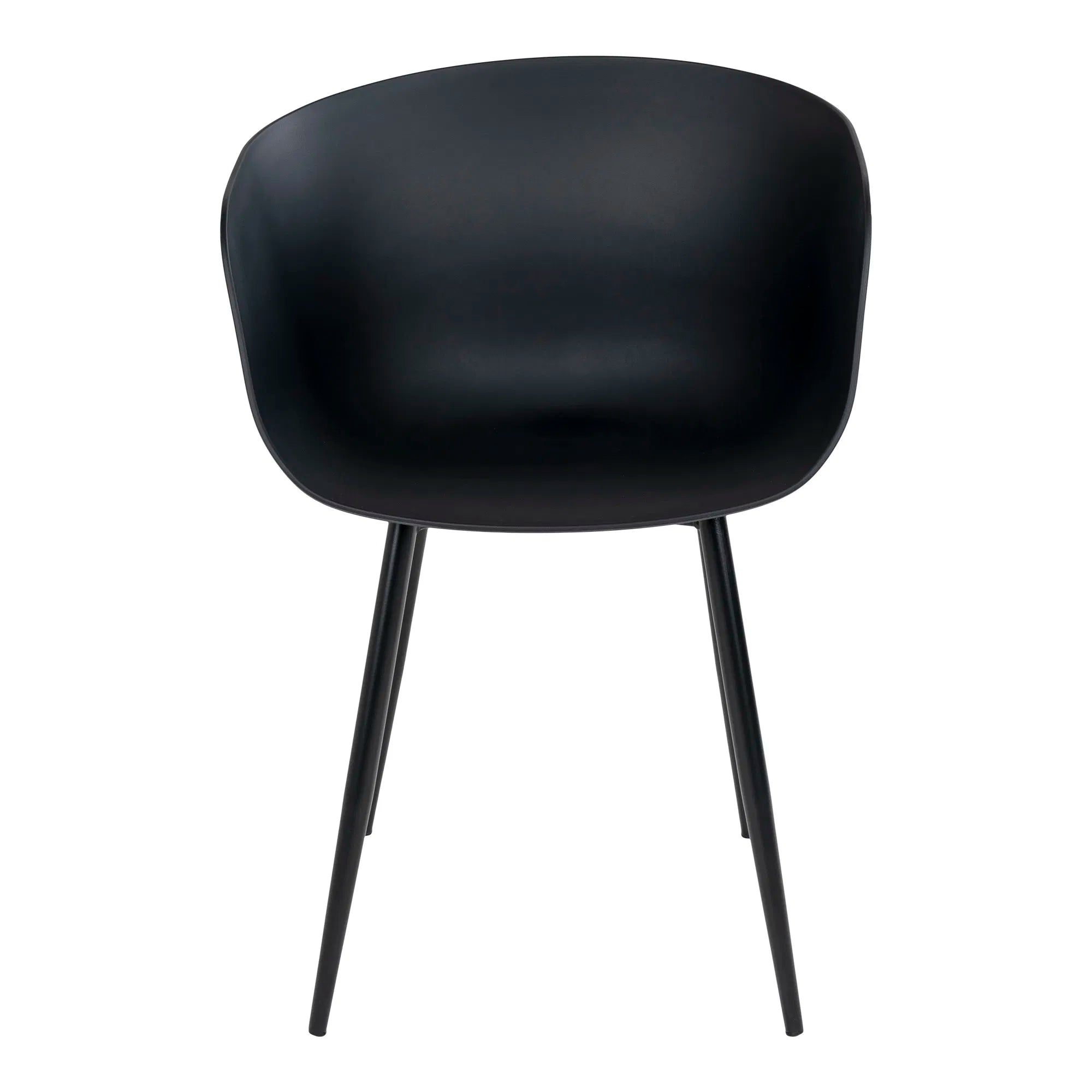 Lot de 2 - Chaise de jardin Lena Noir avec structure en acier