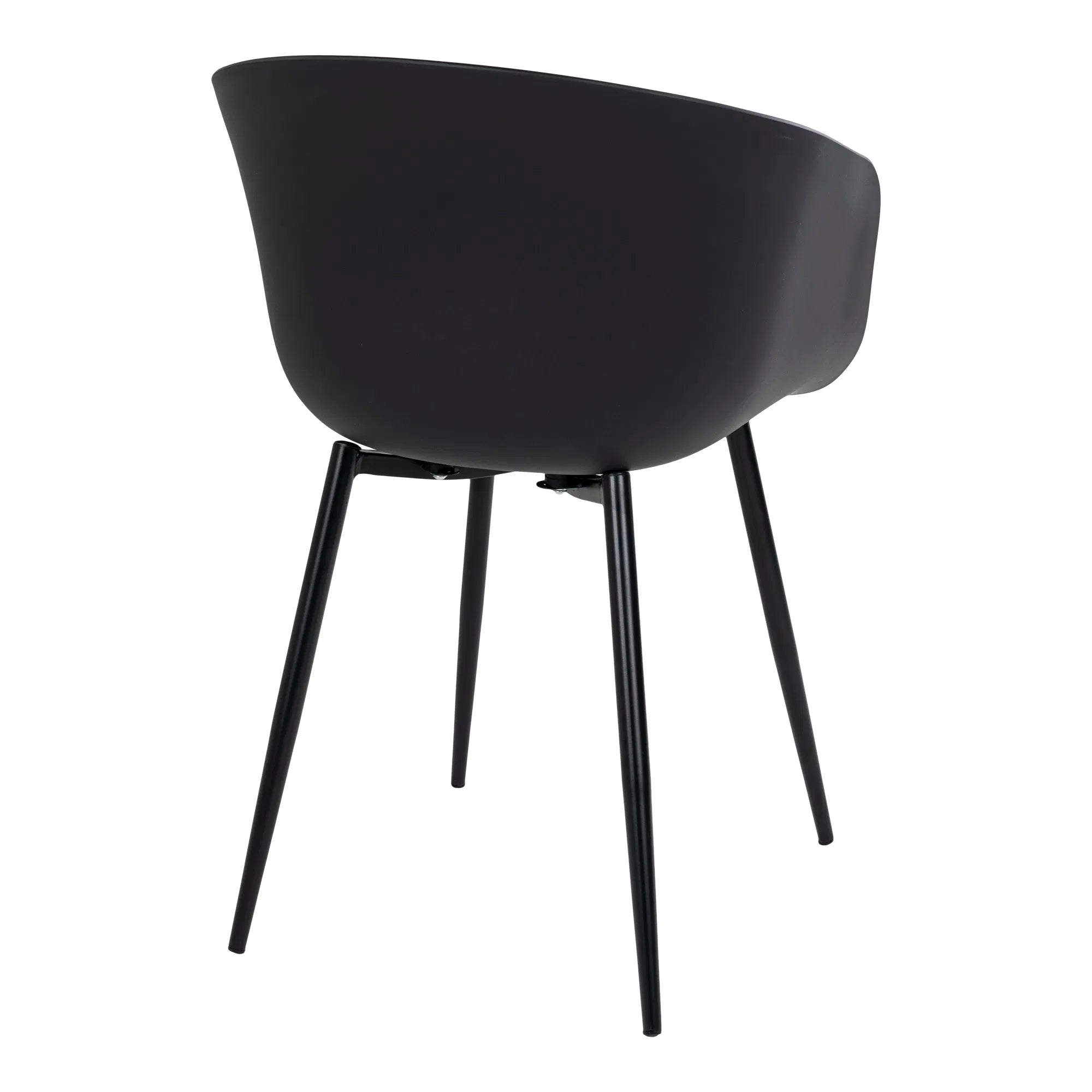 Lot de 2 - Chaise de jardin Lena Noir avec structure en acier