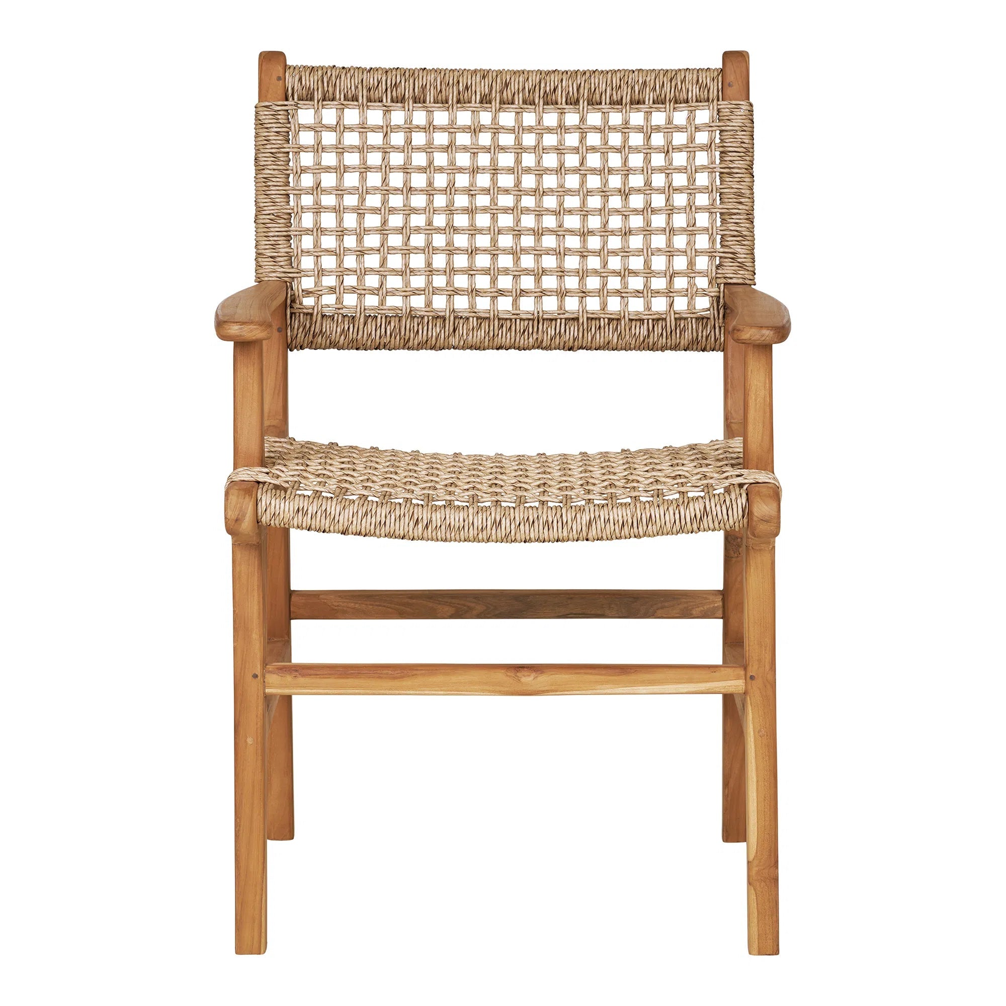Chaise de jardin Capri avec accoudoirs en bois de teck