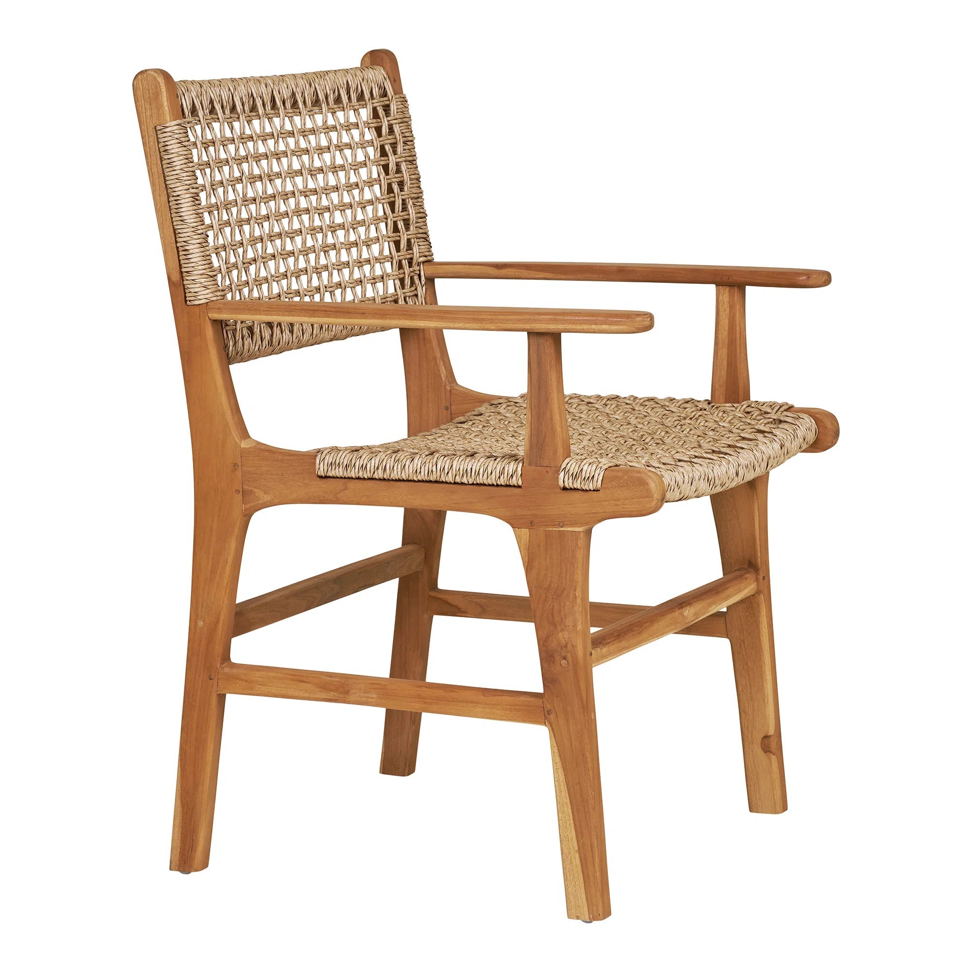 Chaise de jardin Capri avec accoudoirs en bois de teck