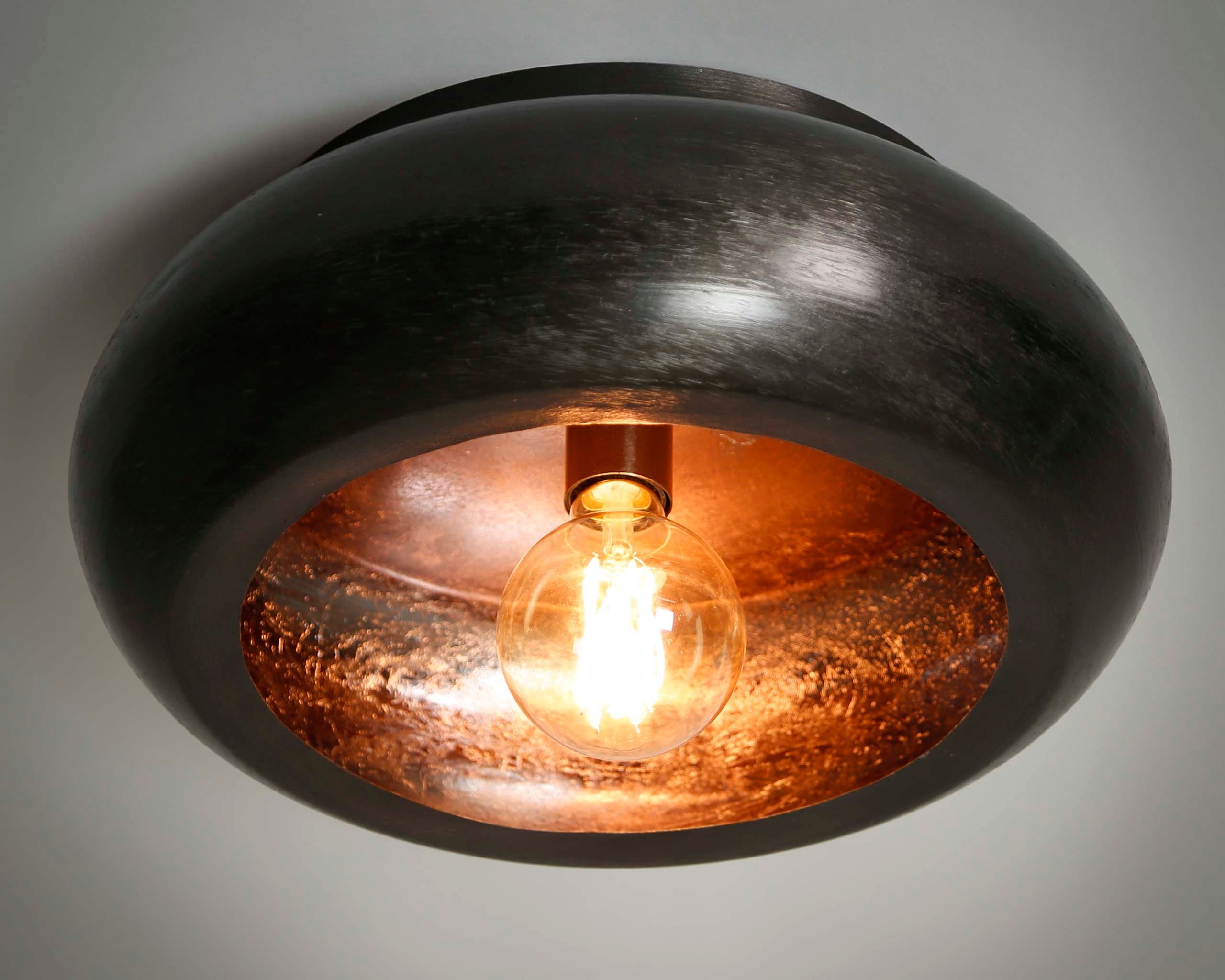 Plafondlamp „Sky“ – metalen lamp in zwartnikkel