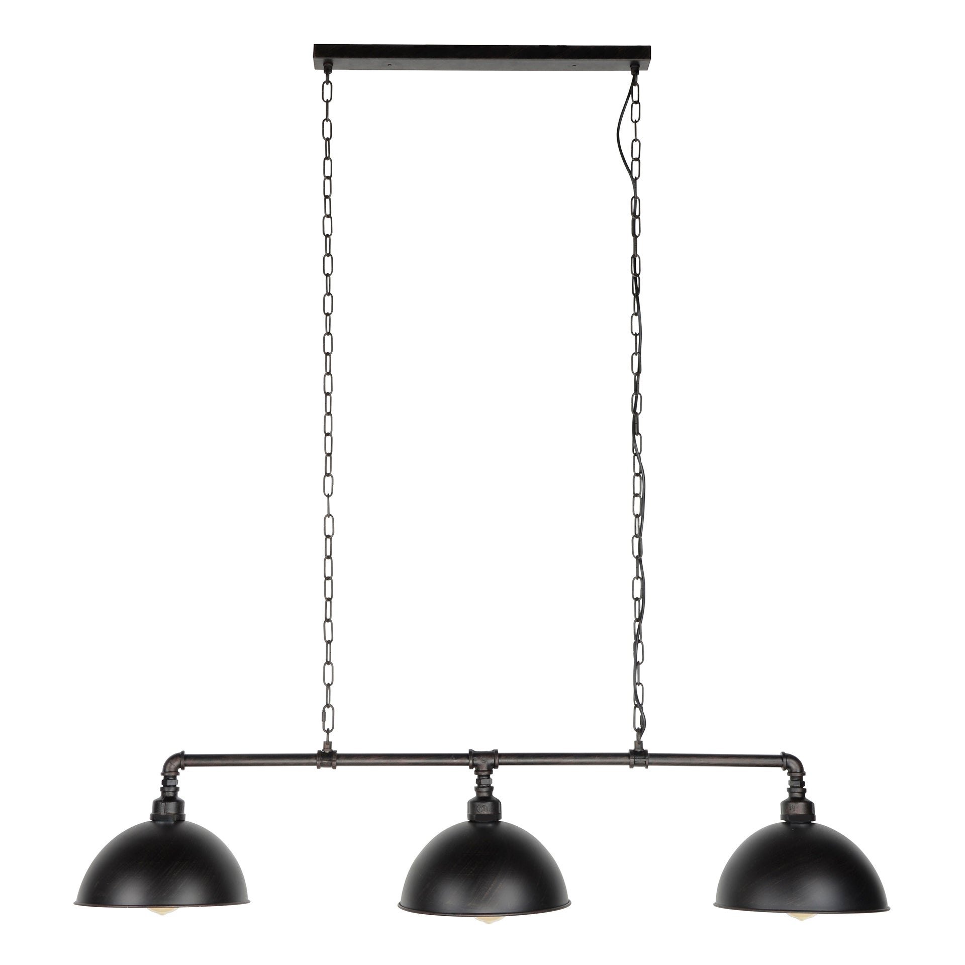 Suspension « Aurina » – design industriel avec suspension par chaîne et 3 lampes